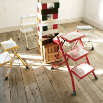 molly aircraft head dulton two three-step bench industrial home folding ladders multifunction placement man character ladder