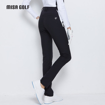 Golf clothing womens pants winter trousers plus velvet warm slim high waist slim sports casual womens ball pants