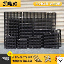 Black wrought iron grid photo wall decoration hanging shelf girl heart room layout ins bedroom wire