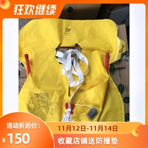 Airplane life jacket flight flight attendant school training simulation teaching flight attendant demonstration shooting film crew Aviation