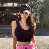South Korean fashion womens hat children Han version Chauded white baseball cap with a small black soft top duck tongue cap