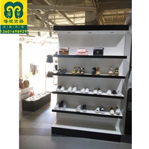 Shoe rack Wooden shelf Shoe bag display cabinet Layer combination mobile paint container lattice rack Window display rack Package cabinet