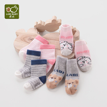 Rabbis official flagship newborn baby socks births baby boy and girl BB socks cute socks warm socks 2 pairs