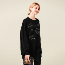 April nine high-end size womens fat sister 2021 autumn and winter full of diamond casual high cotton pullover