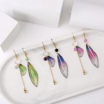 American Butterfly ㊣ hand-made Forest dream elf asymmetric Butterfly wings insect earrings