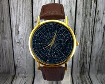 Watch 菲律宾 Philippines Special Space Astrology Themed Casual Quartz Leather Watch Watch