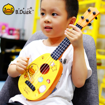 Little yellow duck ukulele beginner childrens simulation small guitar toy can play musical instruments 1-8 years old boys and girls