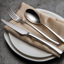 304 stainless steel French light luxury Western tableware household knife and fork spoon steak knife and fork two-piece Western tableware set