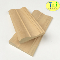 Natural Ayus white wood Chinese European style door cover window frame background wall decoration corner line flat semi-round solid wood line