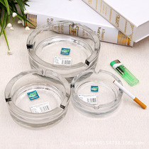 Green Apple Transparent Glass Round Smoke Cylinder Home Fashion Ashtrays