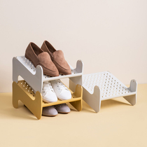  Simple shoe rack door Nordic shoe storage artifact multi-layer can be superimposed small dormitory bedroom layered rack shoe cabinet