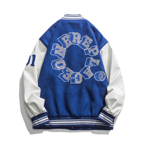 Vintage American baseball suit hot drill men and women ins fashion brand spring and autumn loose splicing jacket jacket couple outfit