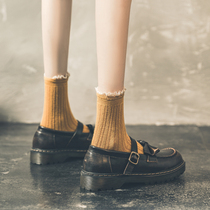 jk shoes uniform shoes Japanese Middle School with summer round head students academic style buckle Mary Jane thin small leather shoes women