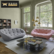 Sofa living room modern simple fabric sofa new gray small apartment light luxury straight row creative Net red sofa