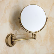 Queen family European copper antique folding makeup beauty mirror Bathroom mirror 3 times magnifying glass GY617