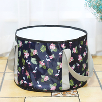 Foot bucket portable folding bucket over calf insulation bubble bag travel dormitory laundry face washing artifact