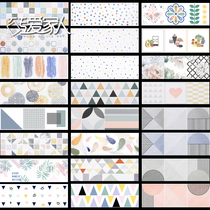 Macaron bright light wave dot waistline imitation mosaic wall tile toilet toilet shower room 200x600