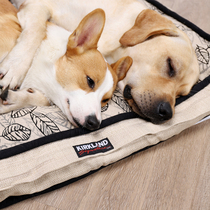 Big Dog Medium Dog Large Dog Dog Pad Kennel Golden Hair Removable Bite Resistant and Bite Resistant Fall Winter Kennel Pet Pad