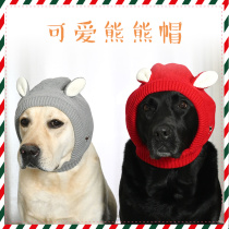 Dog Labrador Pet Hat Labrador Winter Large Dog Cute Wool Hat Scarf Golden Hair Big Dog