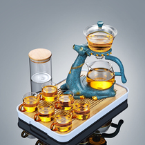 Tangfeng glass automatic tea set small set household living room creative lazy tea pot Office meeting Kung Fu tea cup