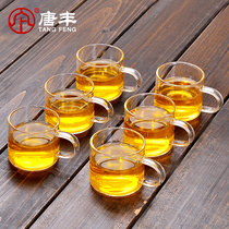 Glass teacup small cup small glass with a pair of Tea Cup kung fu small tea cup 6 tea set Tea Cup