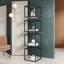 Nordic living room floor flower stand sofa side small bookshelf wall corner iron storage rack creative storage rack display rack