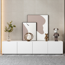 TV cabinet minimalist modern 50 High-section white baking lacquered living-room Multi-door lockers Extremely Simple Solid Wood Floor Wall Side Cabinet