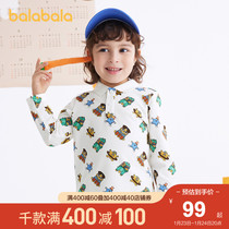 (Small Octopus IP) Balabala Children's Wear Boys Long Sleeve T-Shirt Baby Spring Wear 2022 New Children's Tide