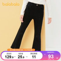 (Store delivery) Balabala childrens pants spring and autumn childrens clothing jeans female childrens leisure trousers Horn