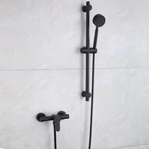 304 stainless steel black simple shower head suit hot and cold shower switch bathroom toilet tap water mixing valve