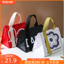 Insulation rice bag bento bag office worker fashion large high-value portable lunch box bag waterproof and oil-proof hand bag