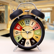 Large sound small alarm clock student bed head silent luminous simple children creative clock bedroom clock clock alarm