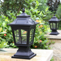 Eurostyle OUTDOOR SOLAR COLUMN HEAD LIGHT OUTDOOR GARDEN VILLA EXTERNAL WALL WATERPROOF PATIO WALL HEAD WALL GATE COLUMN LAMP