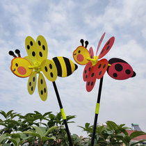 Three-dimensional beetle windmill bee foam childrens toy decoration photo cartoon rotating plastic wind turn