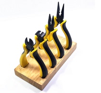Professional table repair tools straight cutting pliers flat pliers tip nose pliers with wooden base