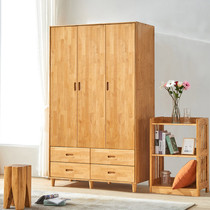 All solid wood Japanese wardrobe Cypress second bedroom furniture Nordic small apartment 23 door Childrens wardrobe simple small cabinet
