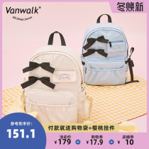 VANWALK picnic series 2021 New Korean version of the shoulder bag female webbing macarons student schoolbag Joker