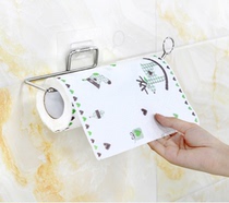 Stainless steel tissue rack bathroom non-perforated stainless steel roll paper holder kitchen paper napkin towel holder