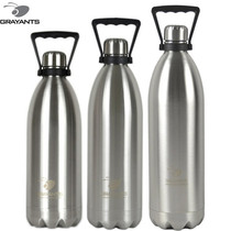 Large capacity outdoor 304 stainless steel sports kettle Insulation cold preservation pot Thermos thermos wine bottle Wine bottle