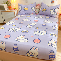 Fresh cotton bed hat single piece cotton mattress cover non-slip fixed Simmons mattress protective cover bedcover dust cover