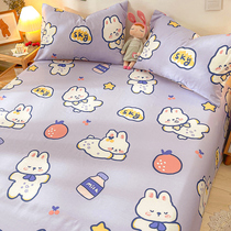 ins Nordic girl cotton sheets single cotton student dormitory children double tatami quilt single three-piece set