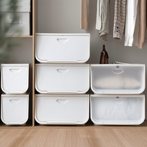 Front-opening plastic storage box extra-large toy storage box childrens side-opening clothing finishing box snack storage box