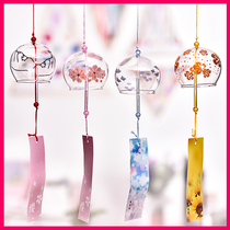 Summer wind chimes Japanese-style pendant handmade bells Glass small fresh creative bedroom pendant Tanabata gift