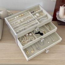 Retro Jewelry Box Home Jewelry Ring Earring Necklace Watch Storage Box Classification Drawer Type Sorting Box