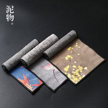 Painted tea cloth Tea towel absorbent thickened high-end tablecloth raising pot small square towel rag Kung Fu tea set tea ceremony accessories