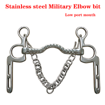 Classic stainless steel horse mouth horse chew with hook and binocular chain products do not rust and do not peel 