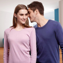 Nice and nice pure cotton warm underwear thin cotton sweatpants mid-aged autummy pants full cotton men suit round collar