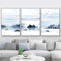 Living room decoration painting New Chinese sofa background wall Modern simple mural Atmospheric restaurant landscape painting Wall hanging painting