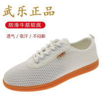 Wule Taiji shoes Womens mesh shoes Cow tendon autumn mesh male martial arts middle-aged and elderly square dance canvas sneakers