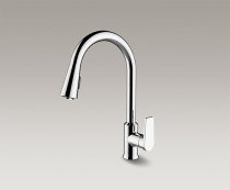 Kohler Tao stand down pull-out kitchen faucet K-21367T-4-CP